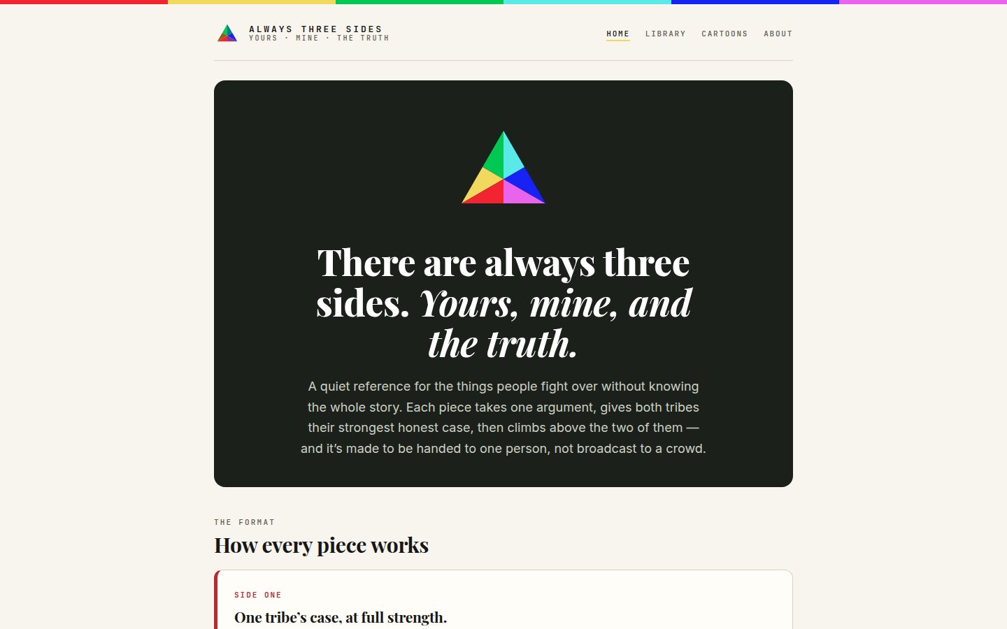 Always Three Sides — homepage